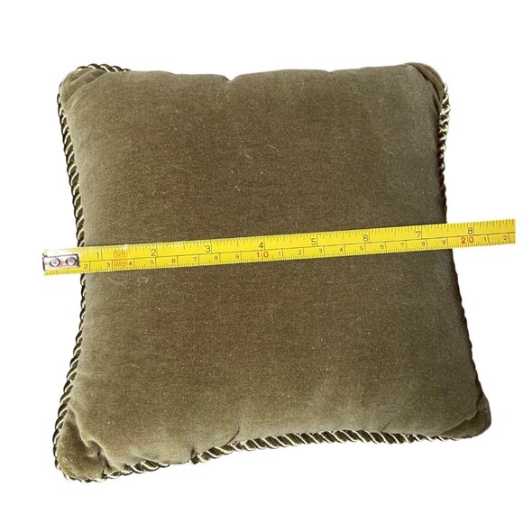 Square Vtg Hibiscus Tapestry Pillows W/Velvet Back & Rope Trim 9”X 9”Set of 2 - Picture 5 of 5